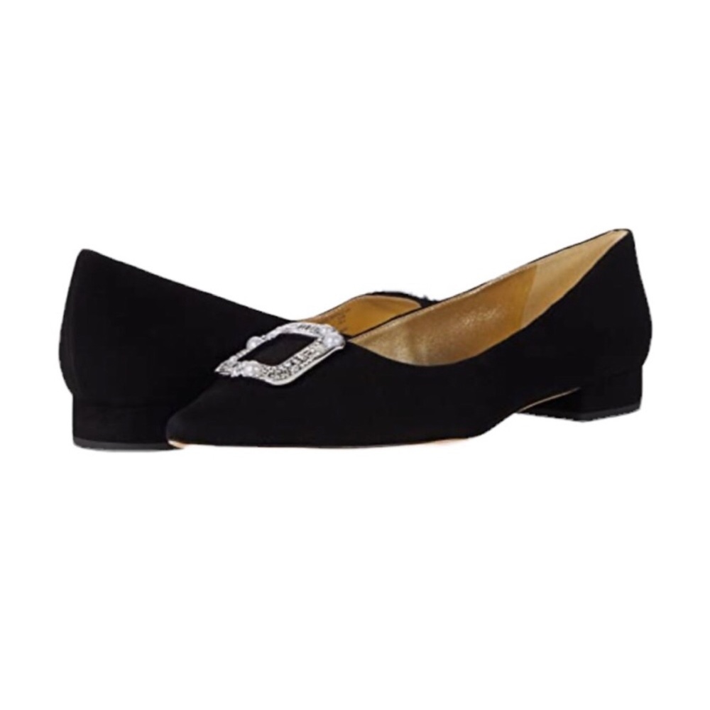 New Kate Spade New York Buckle Up Black Size 6.5 M Suede - Picture 6 of 8